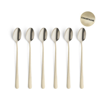 Amefa latte spoons champagne 6 pieces