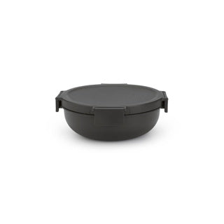 Brabantia salad lunch bowl make take 1.3l dark gray