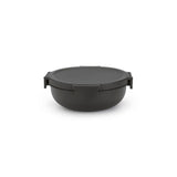 Brabantia salad lunch bowl make take 1.3l dark gray