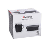 Brabantia lunch set make take 2-piece dark gray