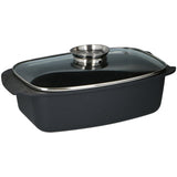 Alpina roasting pan with glass lid 5.5l 39.5x22.5x10.8 cm black