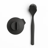 Brabantia sinkside dishwashing brush with suction cup holder dark grey