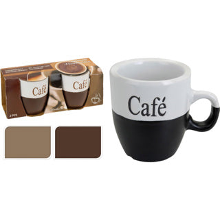 Cup 150 ml set 2 pieces 3 assorti color