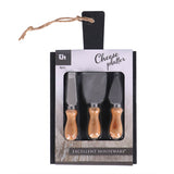 Cheese board slate with 3 cheese knives