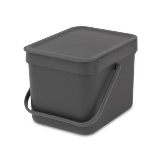 Brabantia waste bin sort go 6l gray