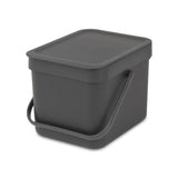 Brabantia waste bin sort go 6l gray