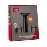 Vacu vin bewaargeschenkset concerto met pomp 1 wijnserver en 3 stoppers