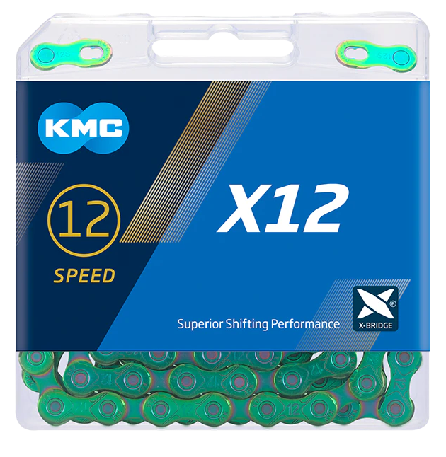 SRAM Necklace KMC X12 Waxed 126 Schakels - Aurora Green