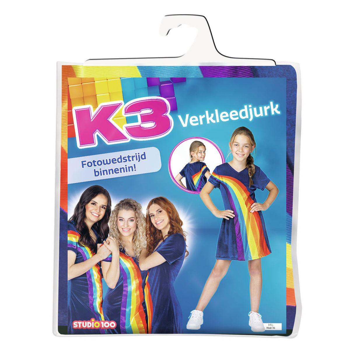 K3 Kleedung Kleed Reebow Blo, 3-5 Joer