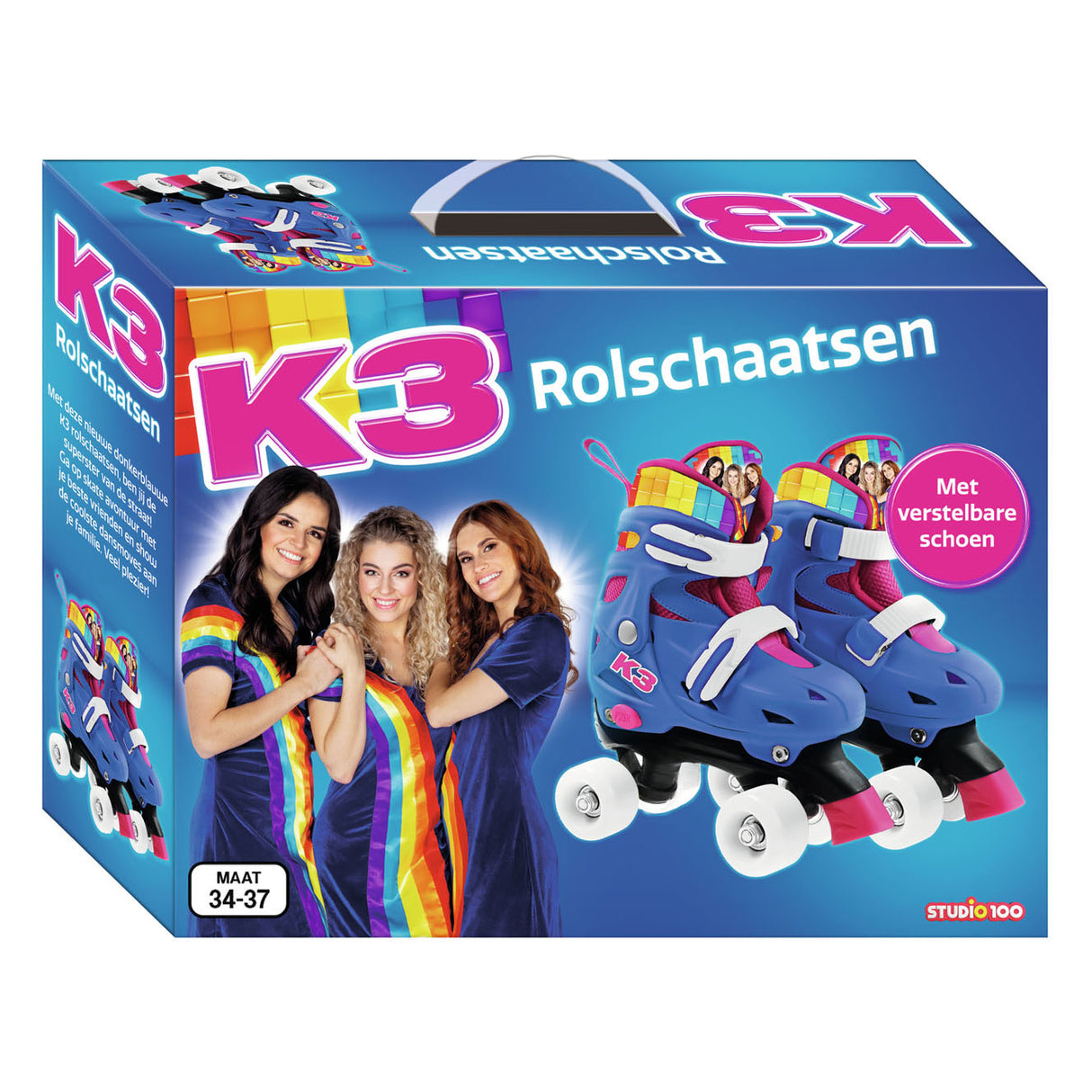 Studio 100 K3 Roller Skating Rainbow, størrelse 34-37