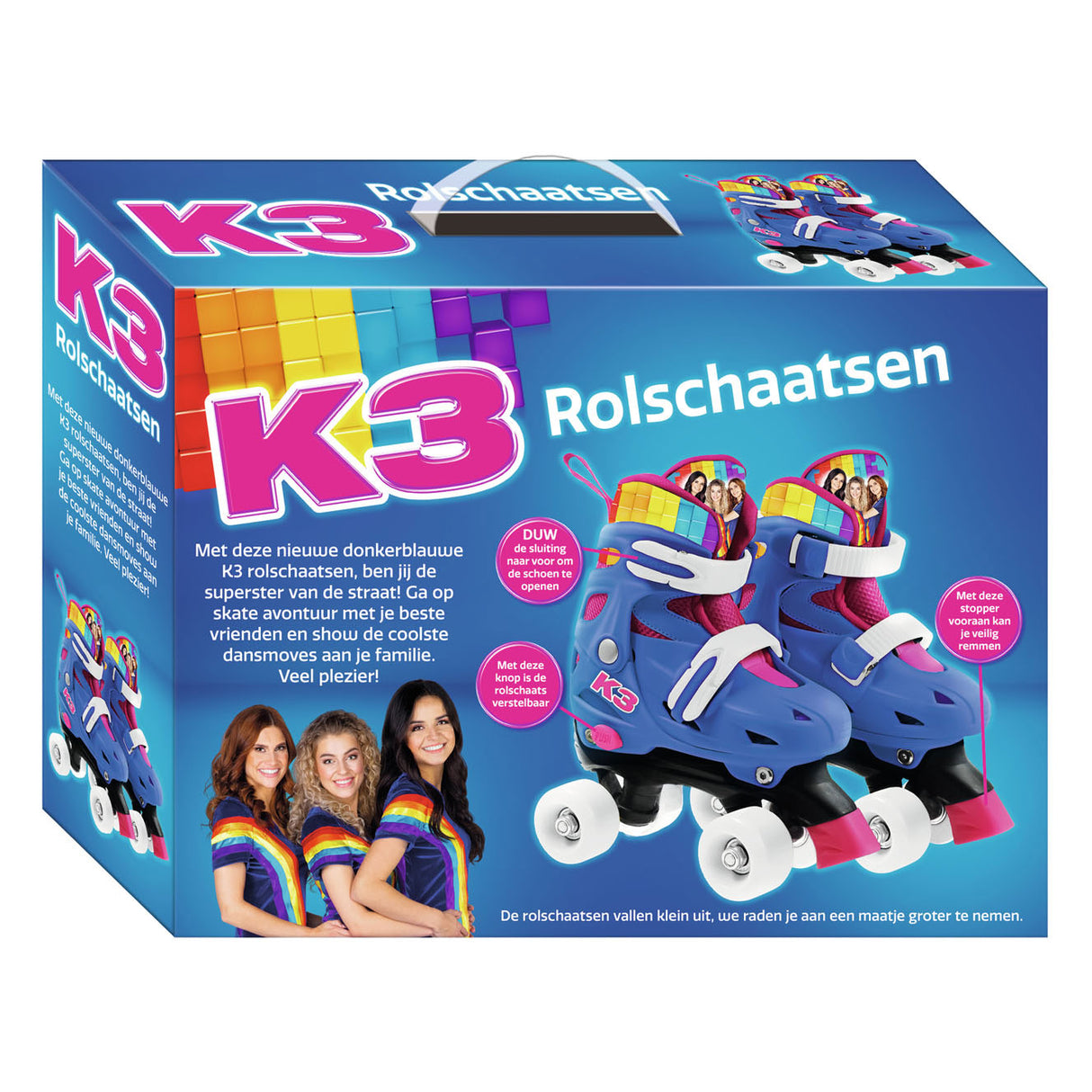 Studio 100 K3 Roller Skating Rainbow, størrelse 34-37