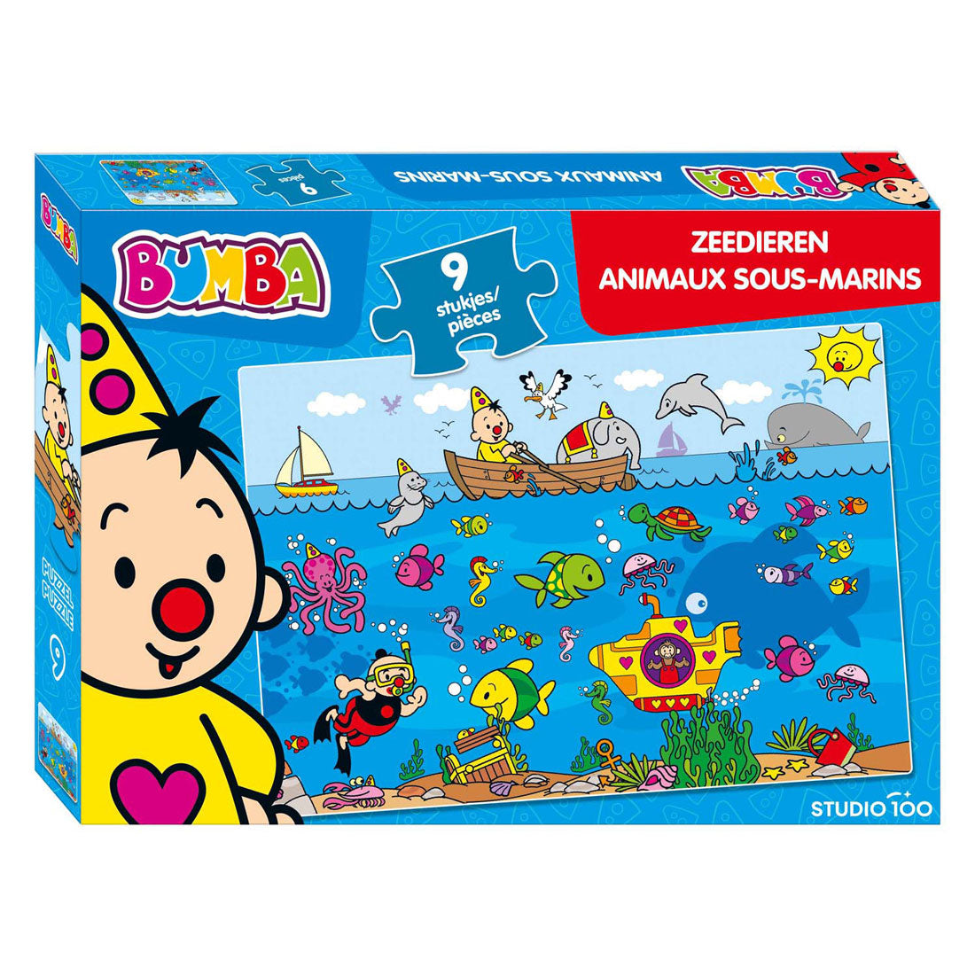 Studio 100 bumba puzzel zeedieren, 9st.