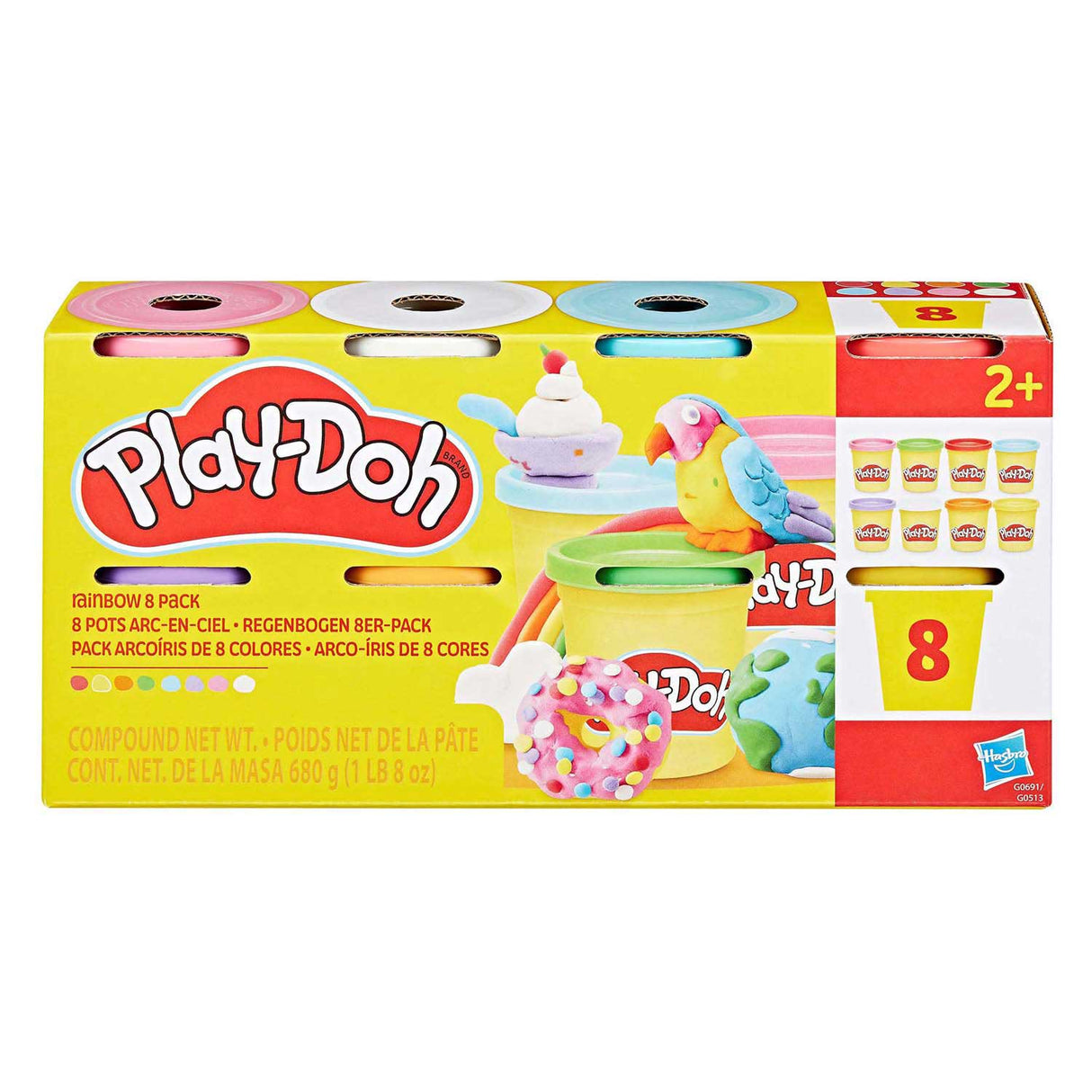 Play-doh regenboog - 8 kleipotjes