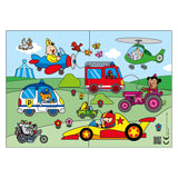 Bumba puzzel vroem vroem - 4st.