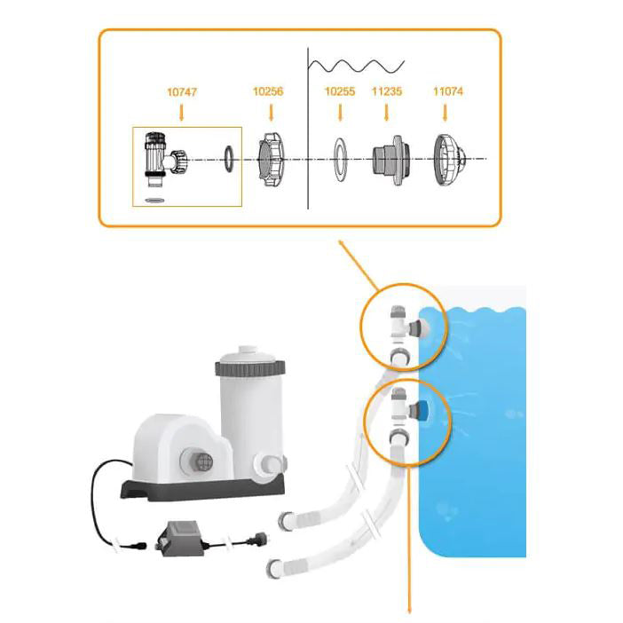 Gomma di tenuta intex per connessione da 38 mm
