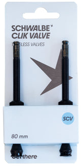 Schwalbe ventielverlenger clik ventiel valve extension tubelss 60mm black