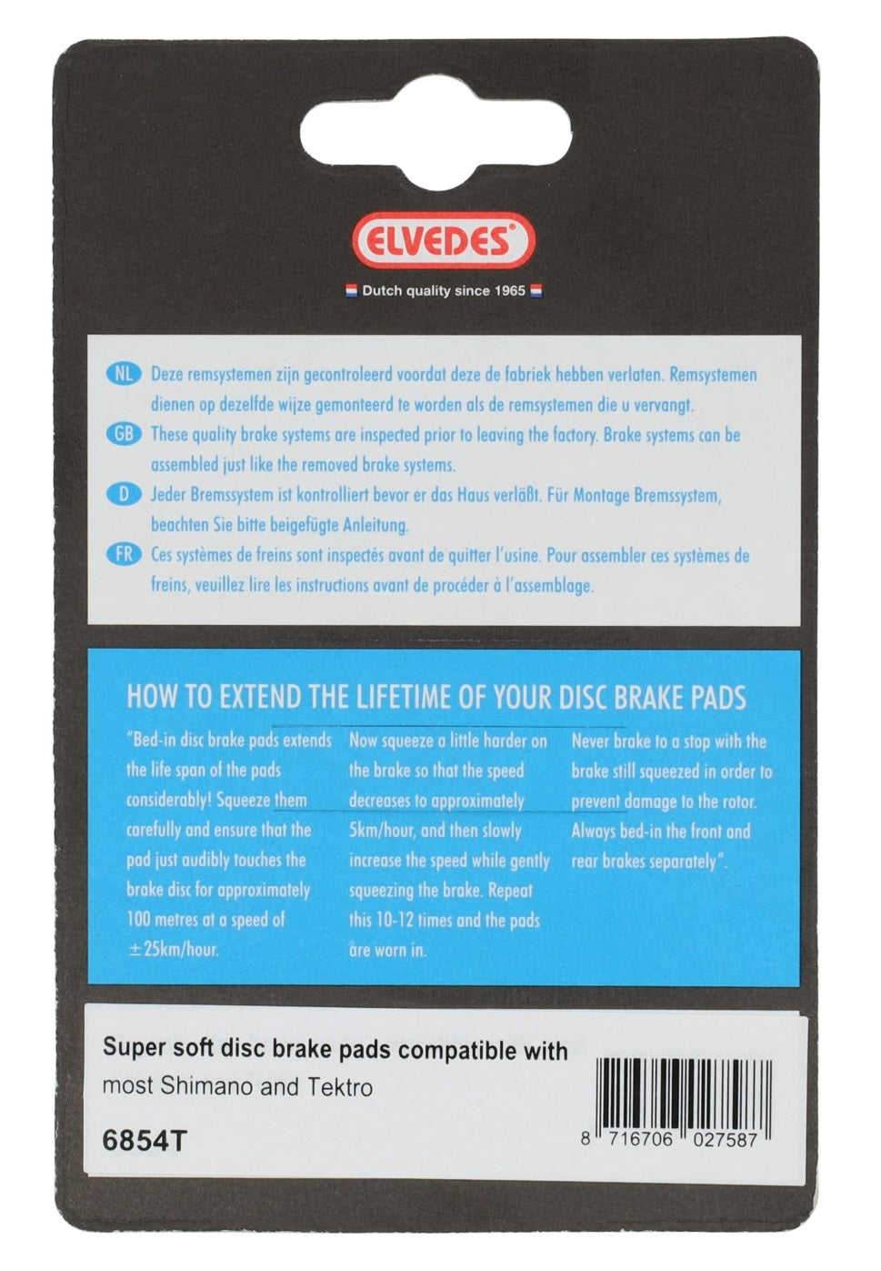 Elvedes Disc Breke Blocks Shimano BR-M375