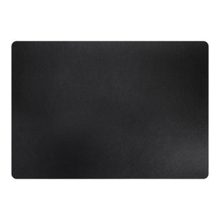 Placemat leather black 43x30 cm