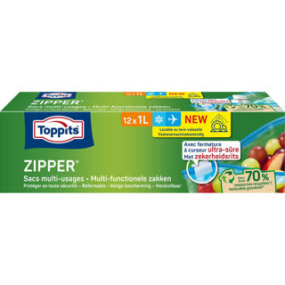 Toppits Zipper Multi-Funktional Poschen 1l 12 Stécker