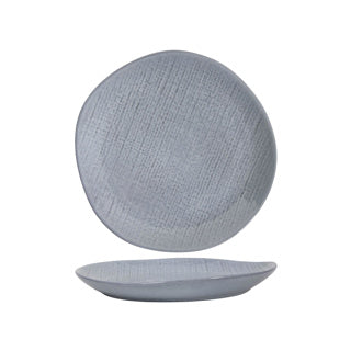 Breakfast board woven textile gray Ø21cm