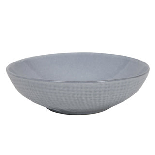 Deep plate woven textile gray Ø18x5.5 cm