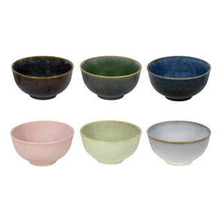 Bowl of wind around Ø9.4x4.7 cm 6 assorti