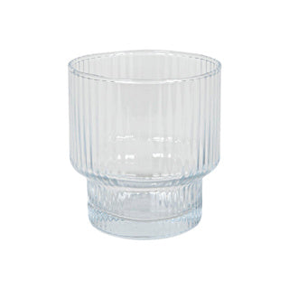 Glass lines clear stackable Ø 8.5x9.5 cm 320 ml