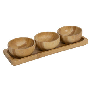 Bamboo Tapasset 4dlg 21x7x4.4cm FSC 100%