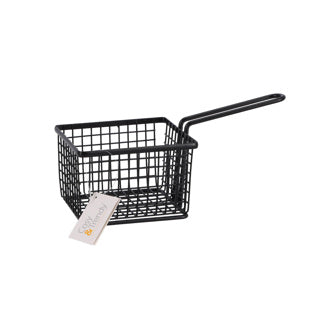 Fries basket black 12x10h8.5 cm