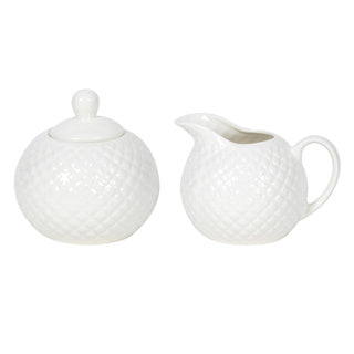 Melkkan en suikerpot diamond porselein set