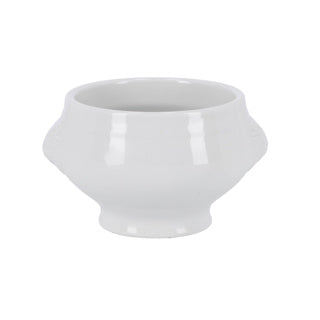 Soup bowl lion's head white