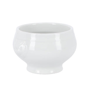 Soup bowl lion's head white