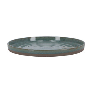 Plate flat D26 cm Basalt Ocean Green