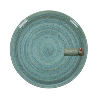 Plate flat D26 cm Basalt Ocean Green