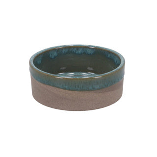 D10xH3.7 cm Basalt Ocean Green dish
