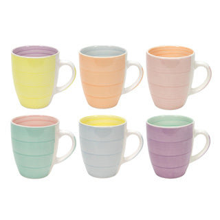 Coffee Mug M ear, 340ml Pastel 2-Tone 6 assorti