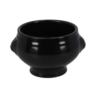 Soup bowl lion's head black