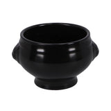 Soup bowl lion's head black