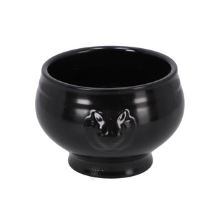 Soup bowl lion's head black