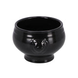 Soup bowl lion's head black