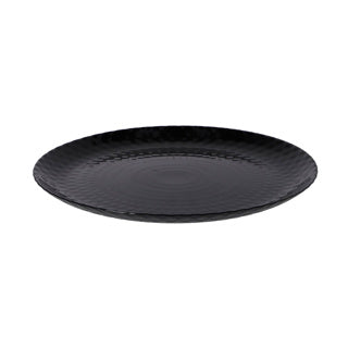 Plate flat 25 cm pampille black