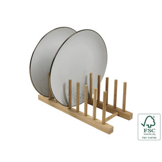 Bamboo plate rack 32.5x12x11.5 cm FSC