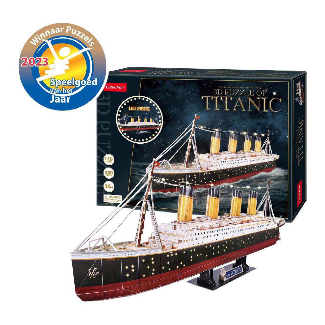 Cubic Fun 3D Puzzle Titanic med LED -belysning