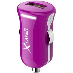 Usb car charger xlayer colour line purple