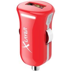 Xlayer Colour Line Red USB Car Charger