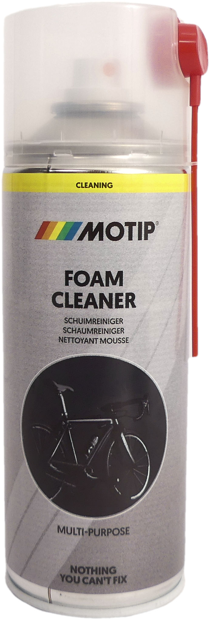 Spray per ciclismo motip detergente in schiuma