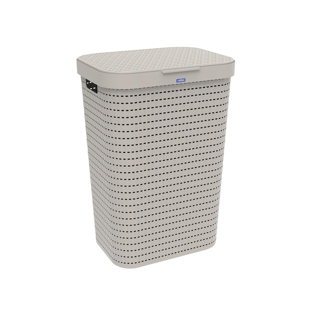 Rotho country laundry basket 55l cappuccino