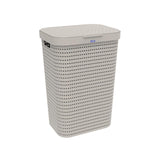 Rotho country laundry basket 55l cappuccino