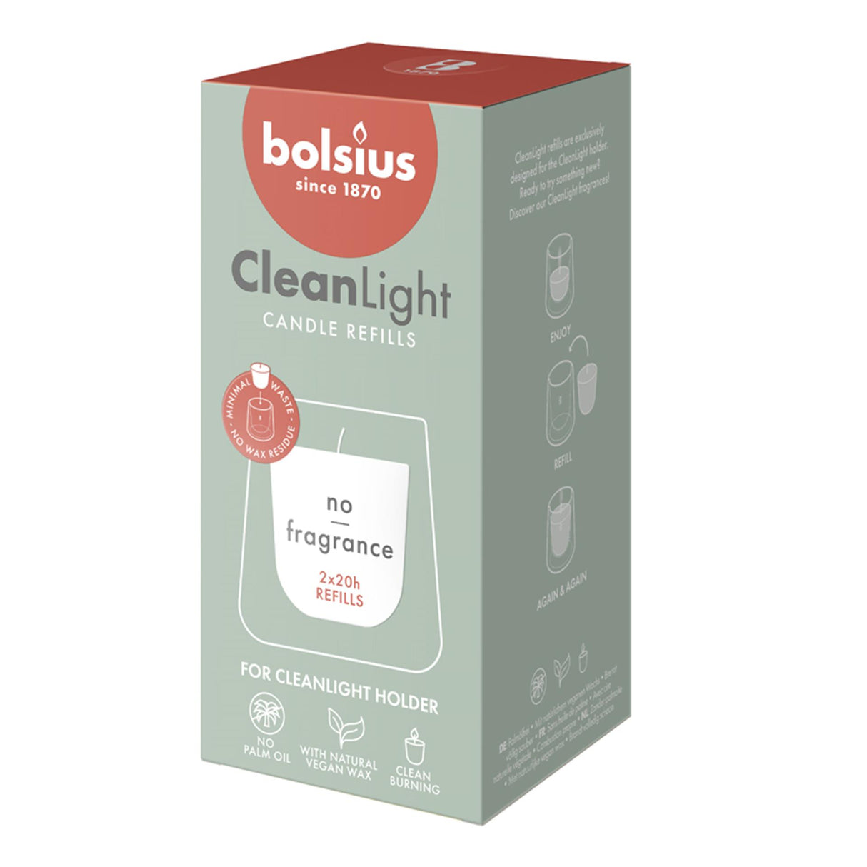 Bolsius Refill Clean Light Pack 2 Null