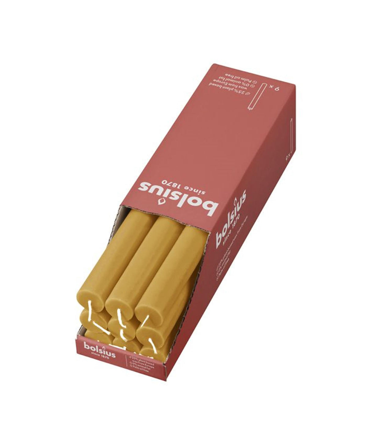 Bolsius rustiek tafelkaars honinggeel